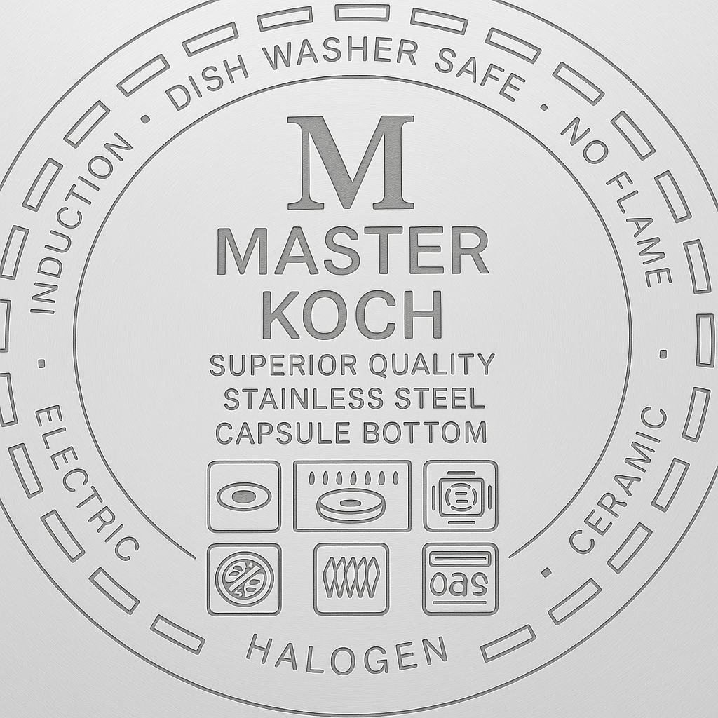 Master Koch MK1241-12 – 12-Piece Stainless Steel Cookware Set